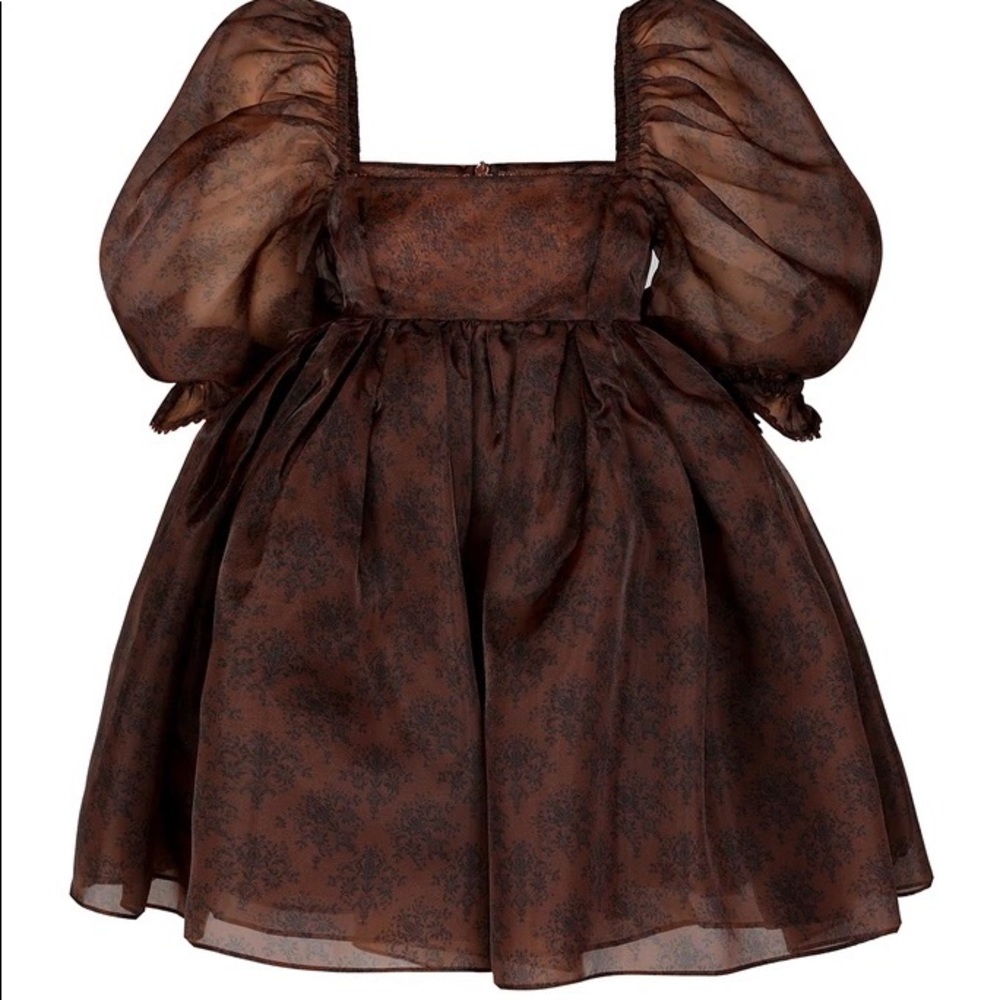 Brown Puff Selkie Dress